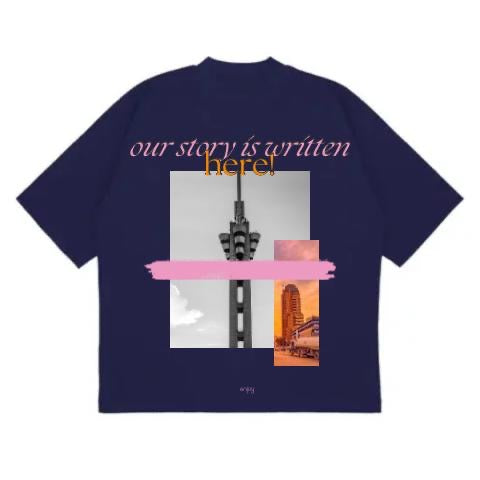 Enjoy t-shirt bleu sombre