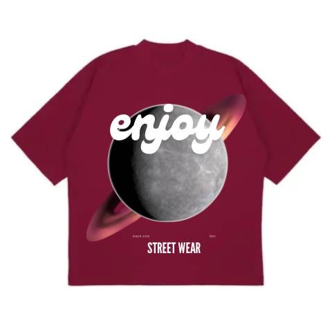 Enjoy t-shirt rouge bordeaux