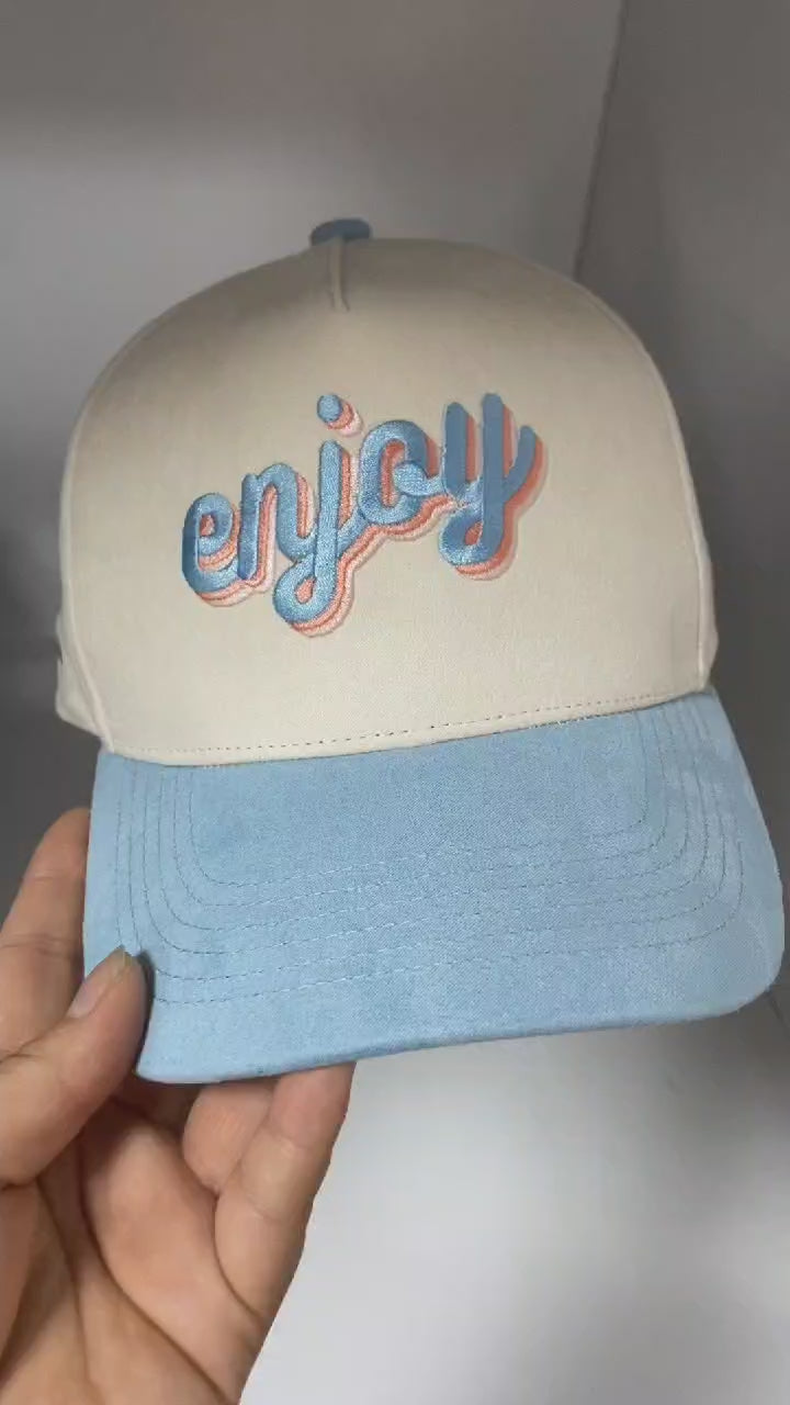 Casquette enjoy bleue